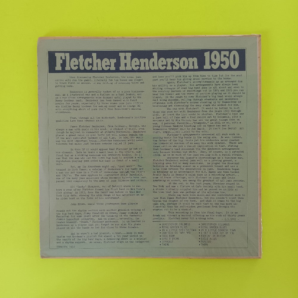 Fletcher Henderson - The Live Sound 1950 - Transark1002 - New - Sealed - Vinyl