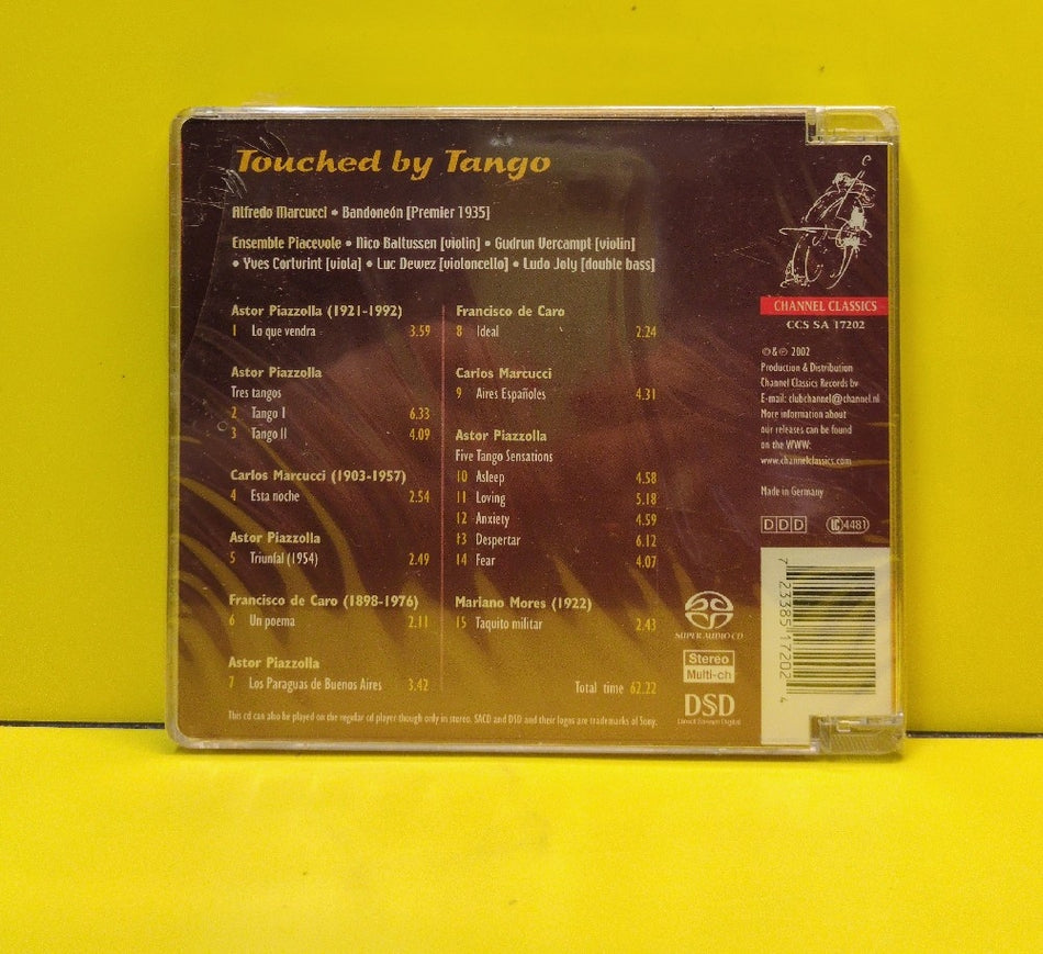 Alfredo Marcucci, Ensemble Piacevole - Touched By Tango - 2002 - CCS SA 17202 - New - Sealed - CDs - SACD - European Import