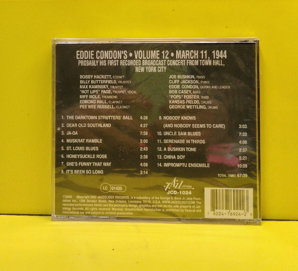Eddie Condon - Eddie Condon's Town Hall Concert, New York - 2002 - JCD-1024 - New - Sealed - CDs