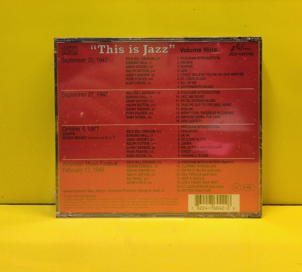 Various - This Is Jazz: The Historic Broadcasts, Volume Nine - 2003 - JCD-1041/42 - New - Sealed - CDs - 2xCD