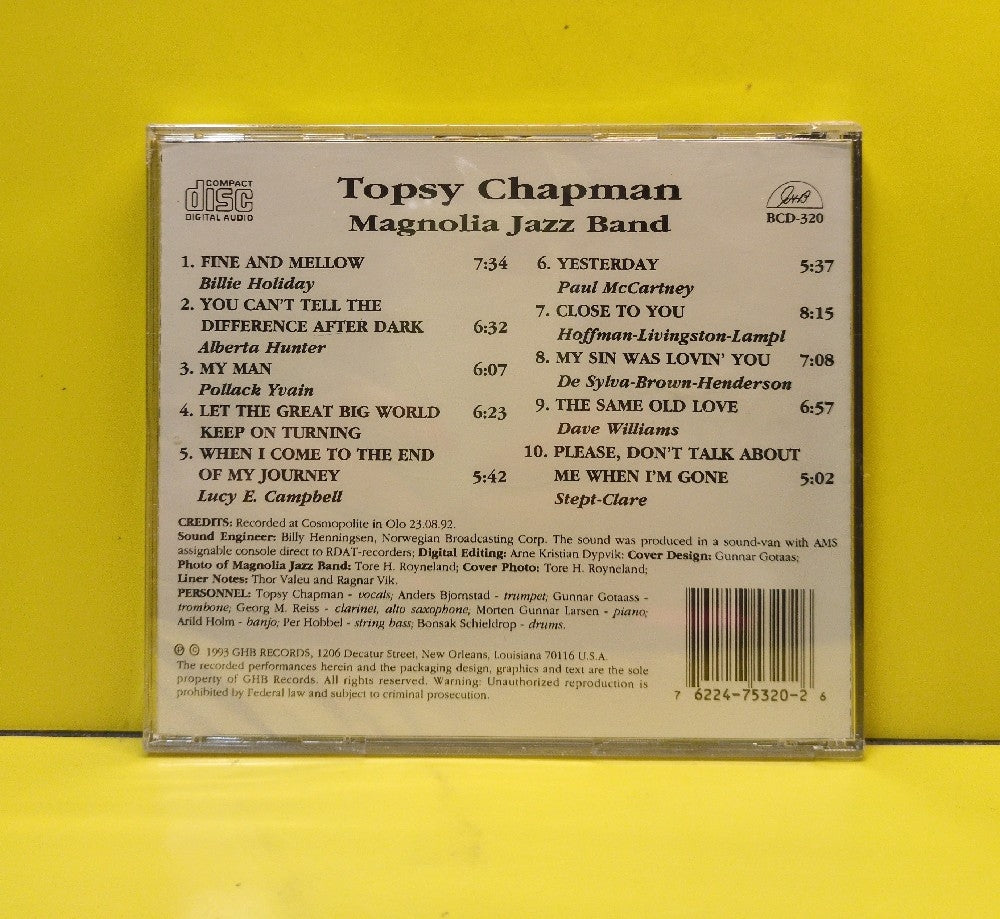 Topsy Chapman And Magnolia Jazz Band - Fine And Mellow - 1994 - BCD-320 - New - Sealed - CDs