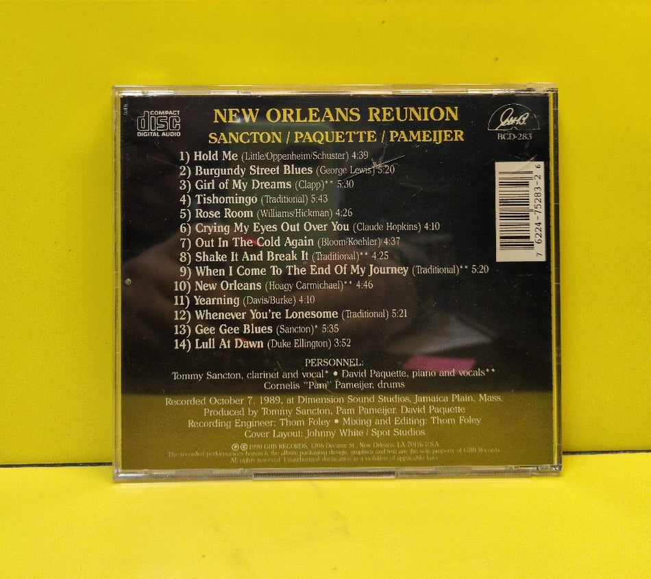 Tommy Sancton, David Paquette, Pam Pameijer - New Orleans Reunion - 1990 - BCD-283 - Used - EX - CDs