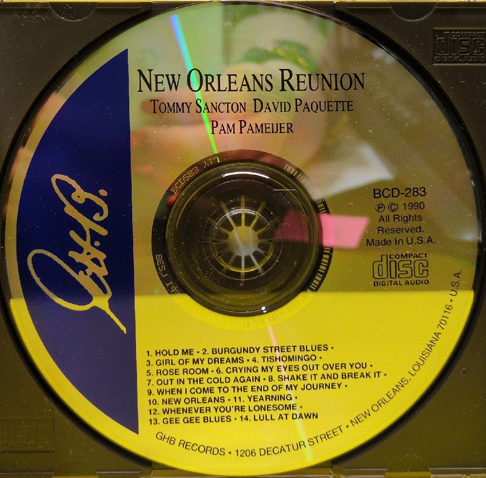 Tommy Sancton, David Paquette, Pam Pameijer - New Orleans Reunion - 1990 - BCD-283 - Used - EX - CDs