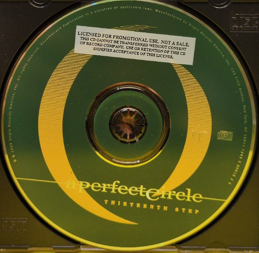 A Perfect Circle - Thirteenth Step - 2003 - 7243 5 80918 2 3 - Used - EX - CDs - Promo