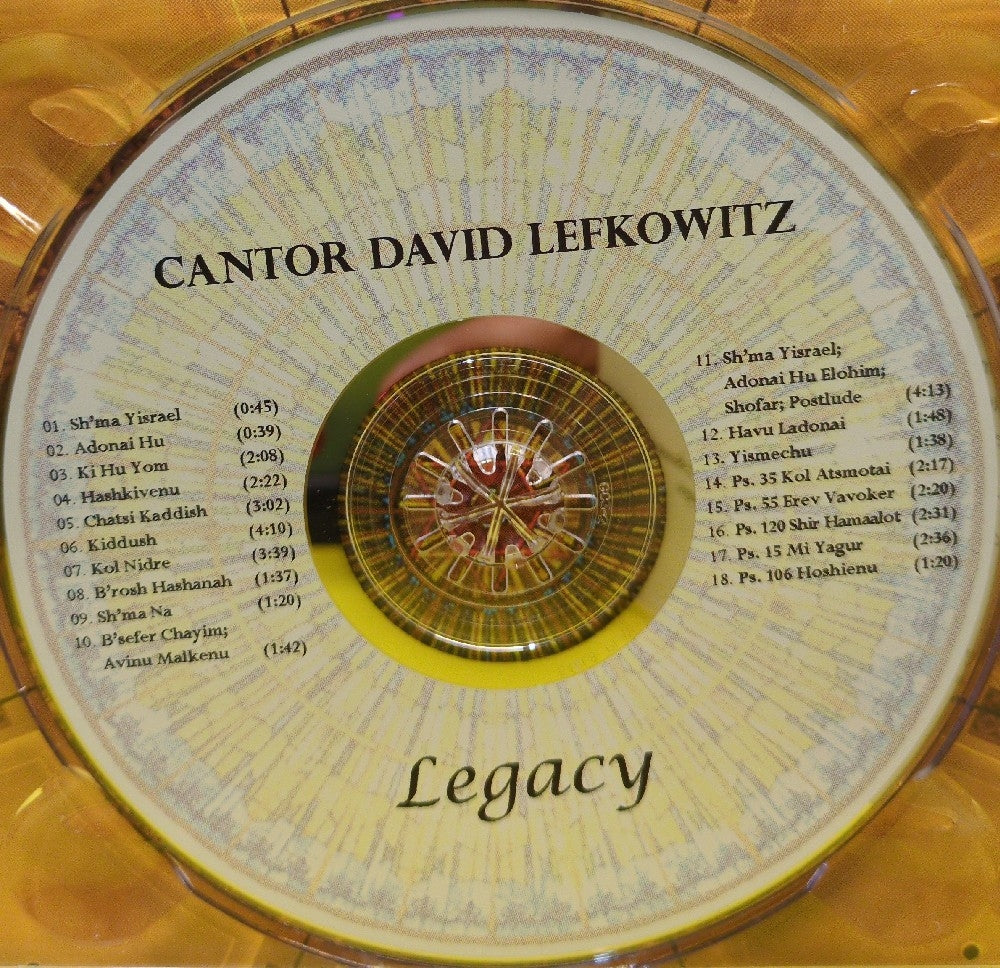 Cantor David Lefkowitz - Cantor David Lefkowitz, Legacy - 2009 - Used - EX - CDs