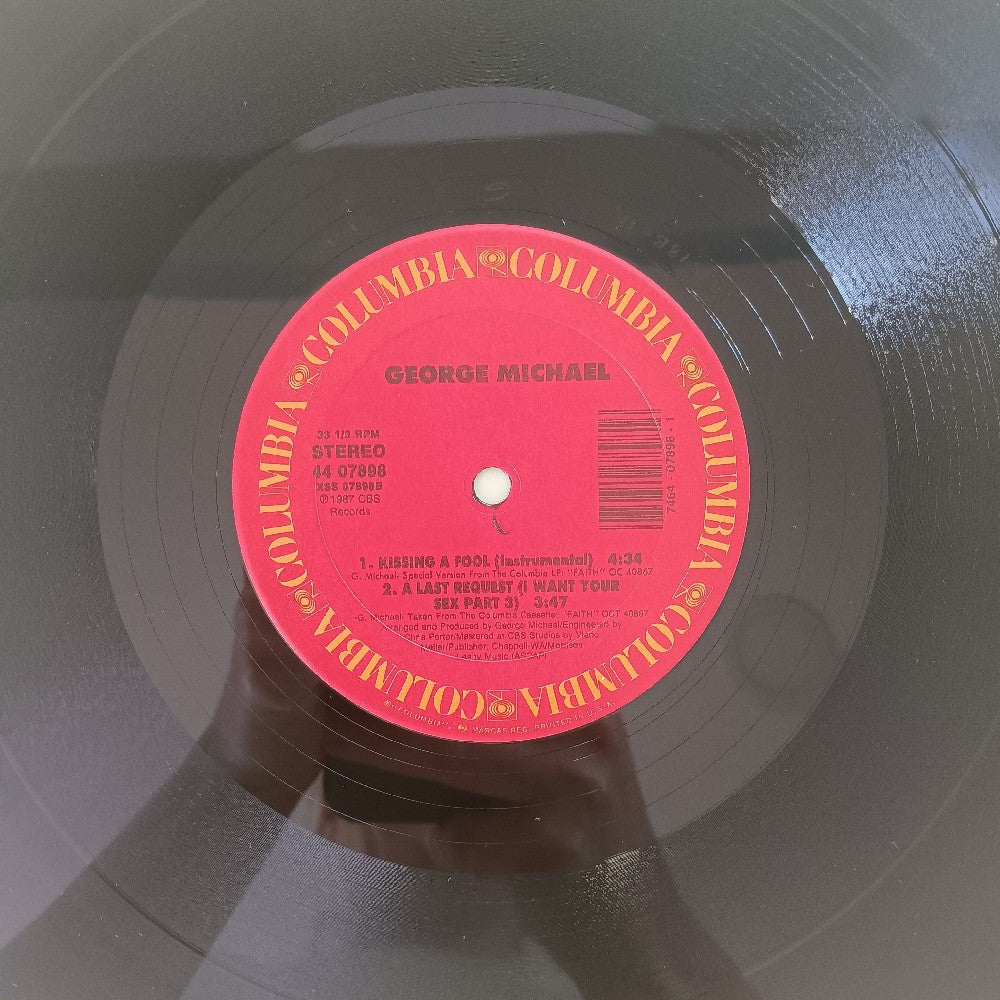 George Michael - Kissing A Fool 12" PROMO - 1988 - 44 07898 - Used - VG++ - Vinyl