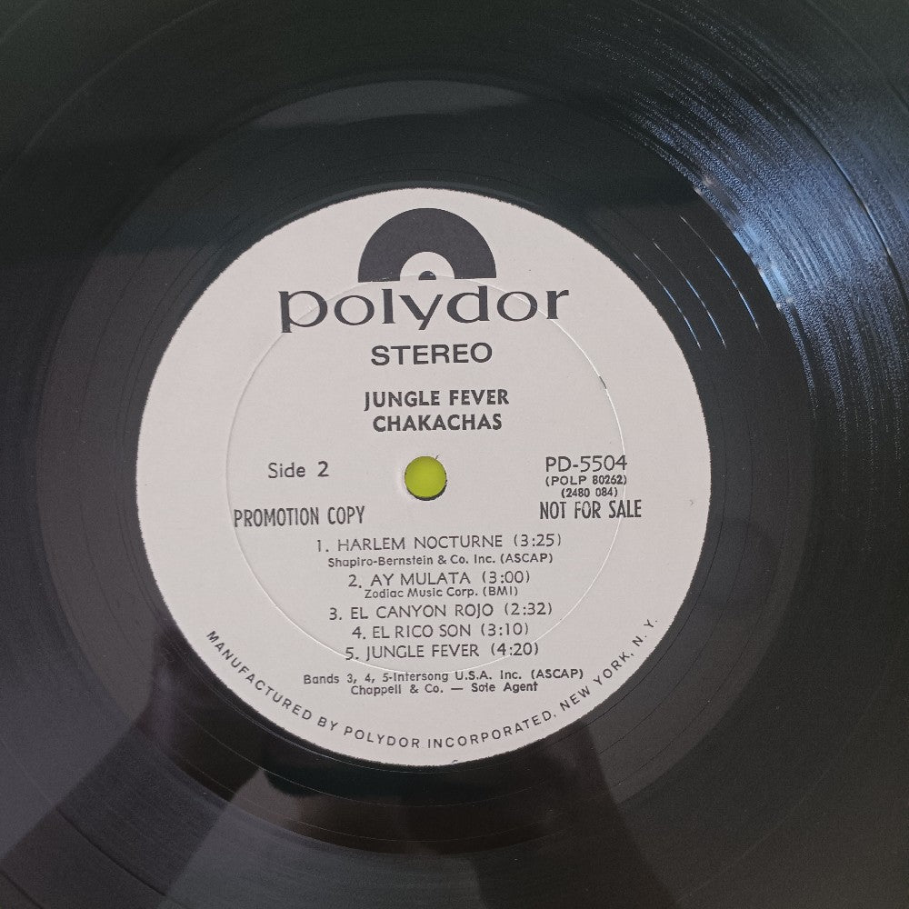 Chakachas - Jungle Fever PROMO - 1972 - PD 5504 - Used - VG++ - Vinyl