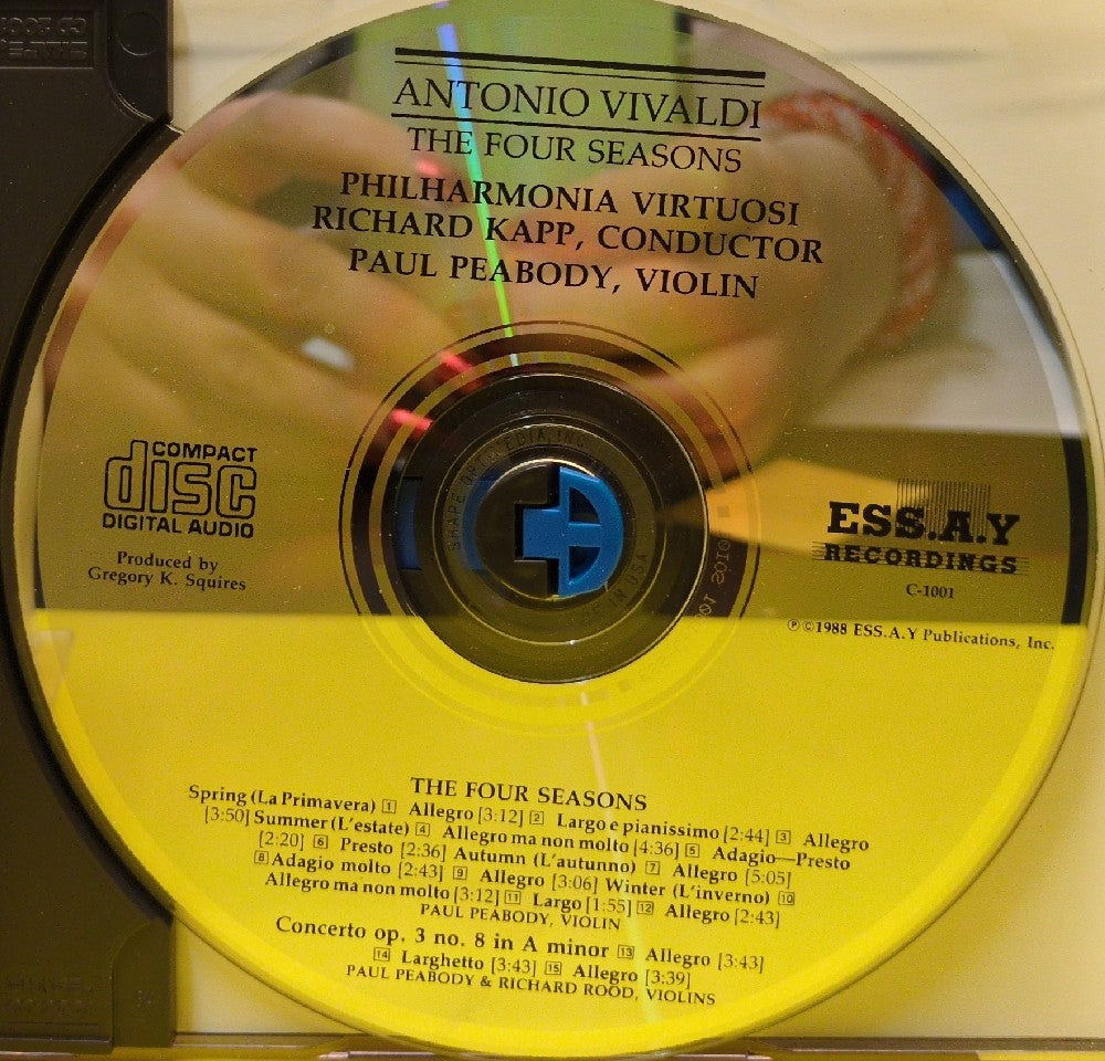 Antonio Vivaldi - Philharmonia Virtuosi, Paul Peabody, Richard Kapp - Le Quattro Stagione = The Four Seasons - 1988 - C1001 - Used - EX - CDs