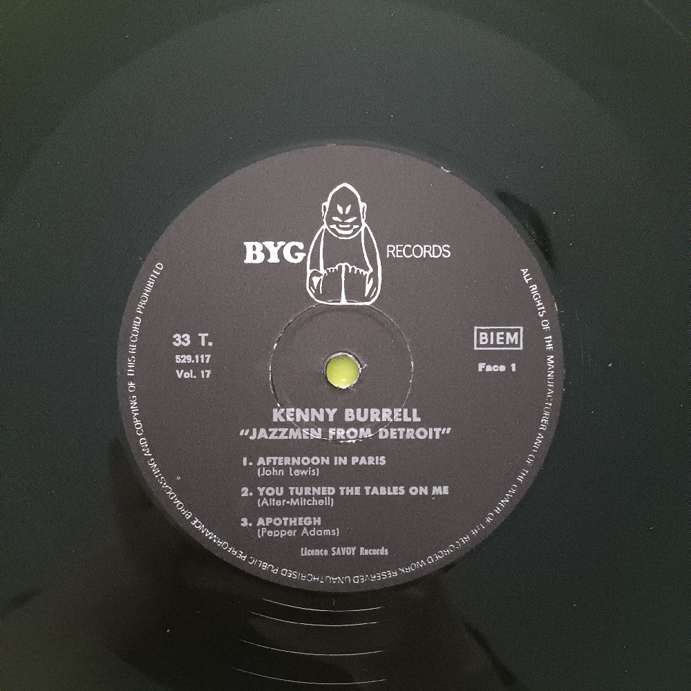 Kenny Burrell - Jazzmen From Detriot FRANCE - 1970 - BYG 529 117 - Used - VG+ - Vinyl
