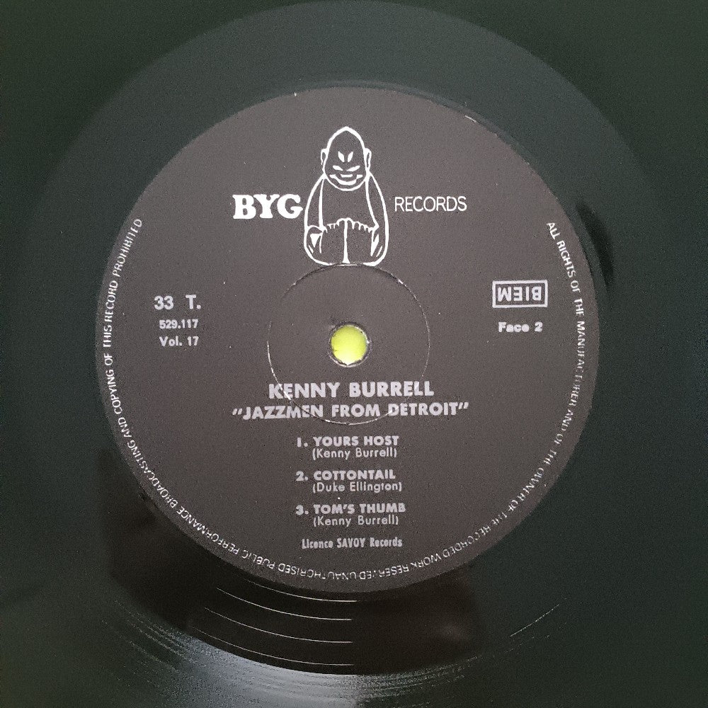 Kenny Burrell - Jazzmen From Detriot FRANCE - 1970 - BYG 529 117 - Used - VG+ - Vinyl