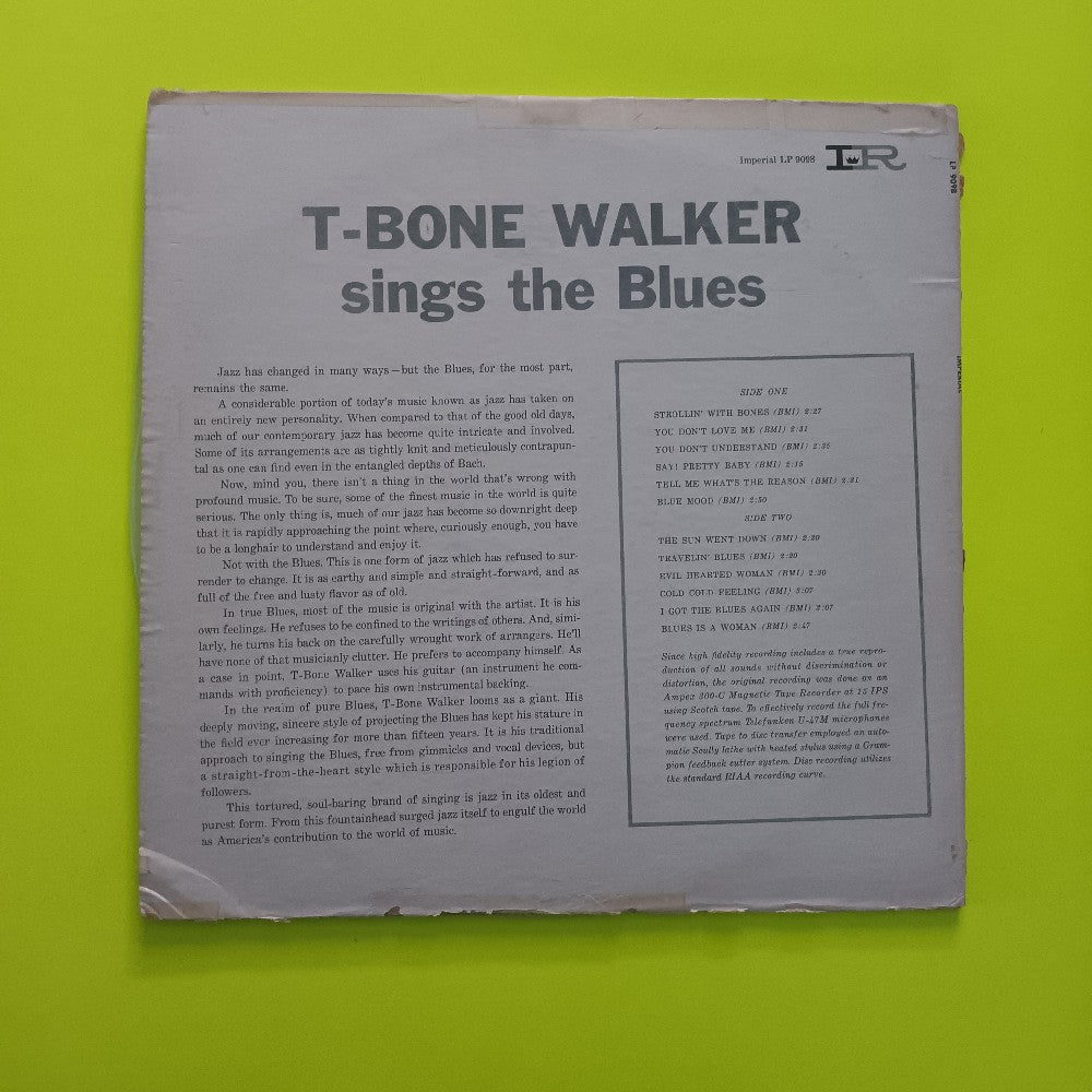 T-Bone Walker  - Sings the Blues OG Mono  - 1960 - LP 9098 - Used - VG+ - Vinyl