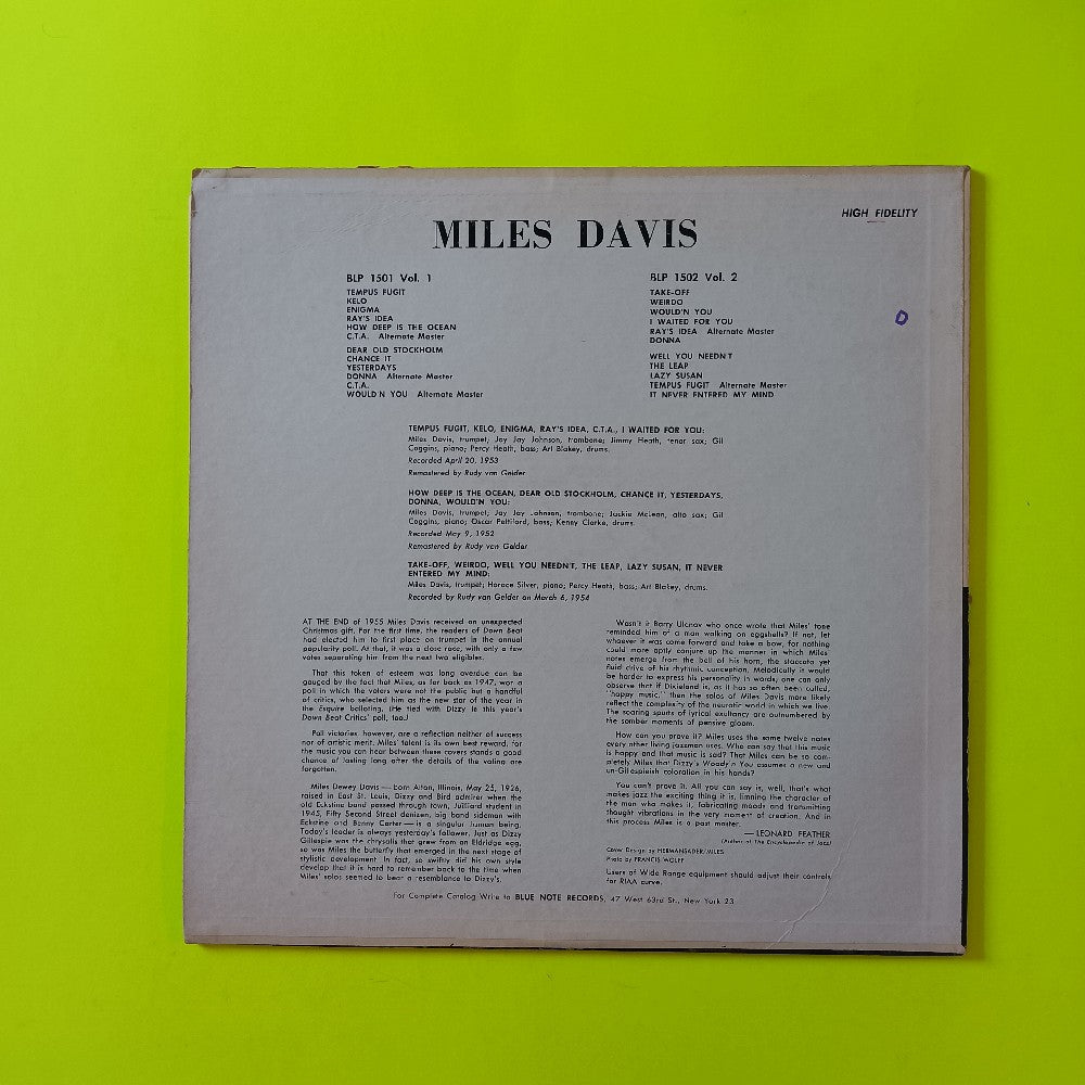 Miles Davis - Volume 2 RARE DG MONO LABELS - 1957 - BLP 1502 - Used - VG+ - Vinyl