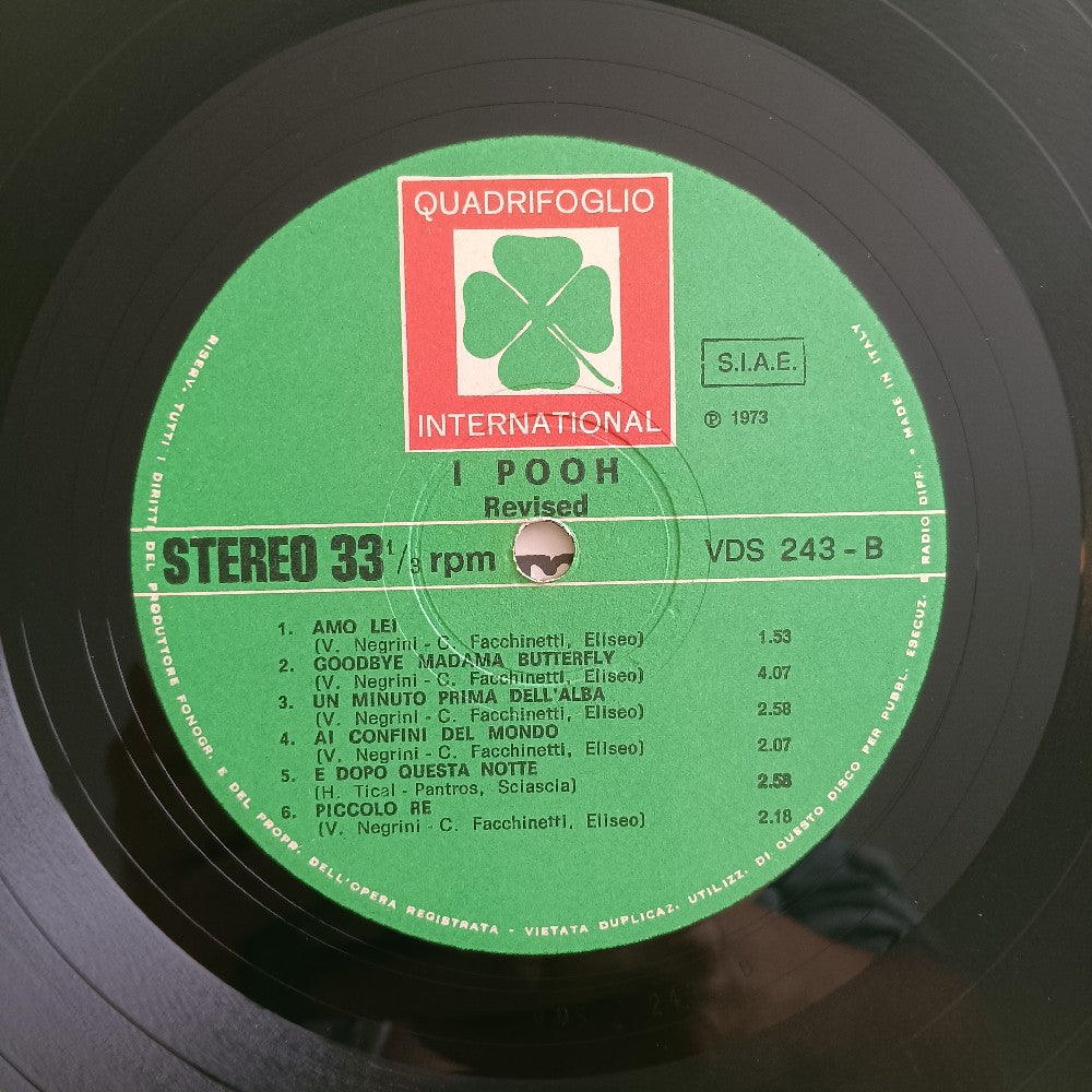 I Pooh - Revised ITALY - 1973 - VDS 243 - Used - VG+ - Vinyl