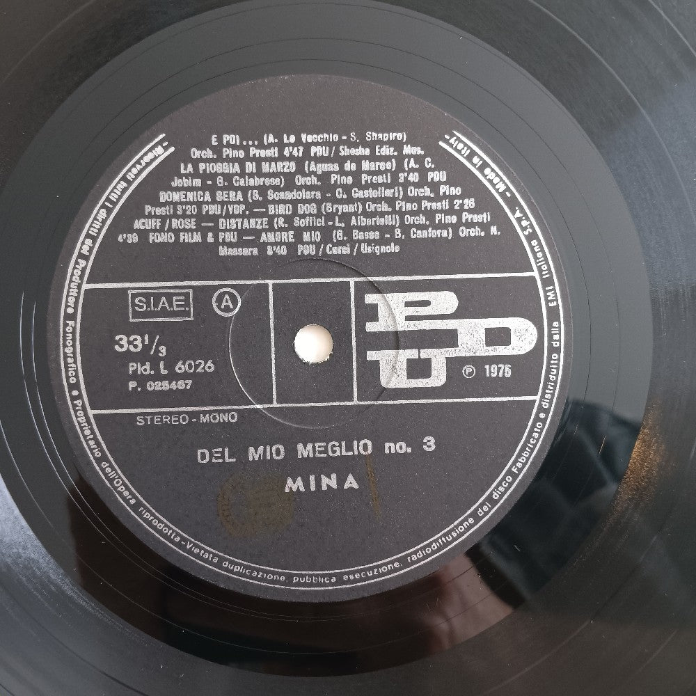 Mina - ... Del Mio Meglio N.3 ITALY - 1975 - Pld.L6026 - Used - VG+ - Vinyl