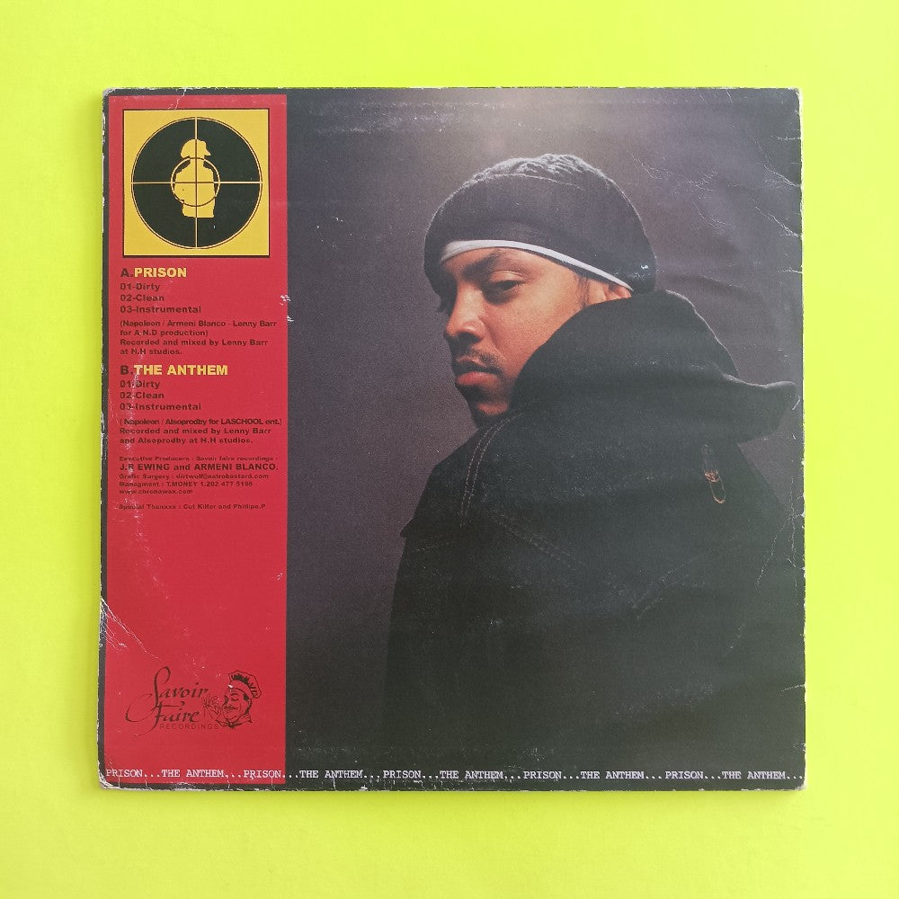Napoleon Da Legend - Prison / The Anthem FRANCE - 2001 - SF02 - Used - VG+ - Vinyl