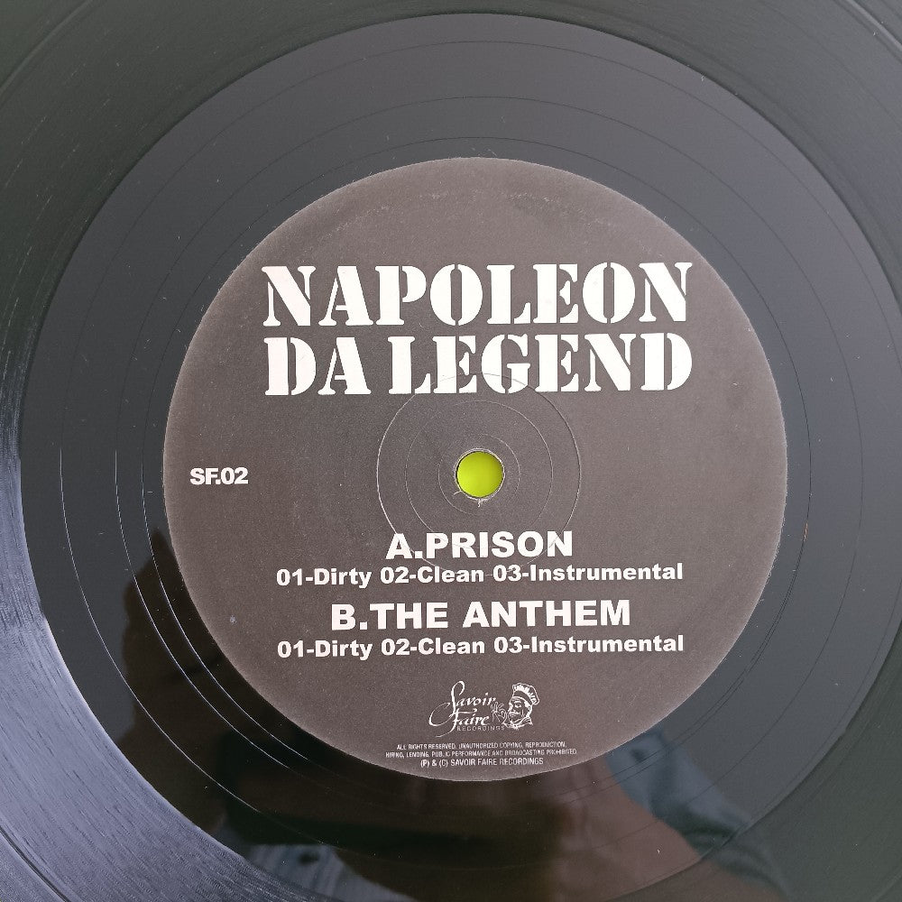 Napoleon Da Legend - Prison / The Anthem FRANCE - 2001 - SF02 - Used - VG+ - Vinyl