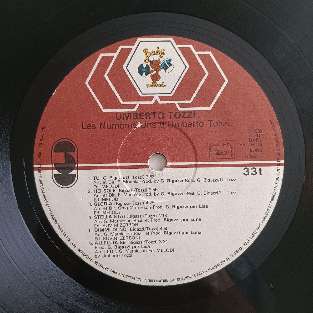 Umberto Tozzi - Les No 1 D'Umberto Tozzi FRANCE - 1983 - 67993 - Used - VG+ - Vinyl