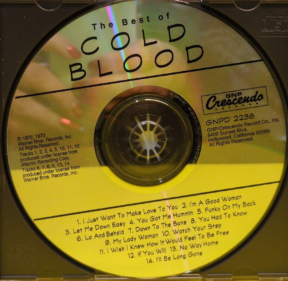 Cold Blood - The Best Of Cold Blood - 1995 - GNPD 2238 - Used - EX - CDs