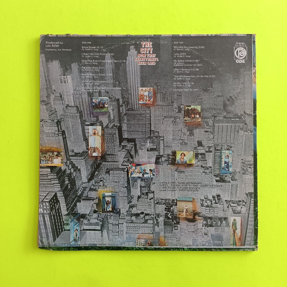The City - Now That Everything's Been Said - 1969 - Z12 44 012 - Used - VG++ - Vinyl