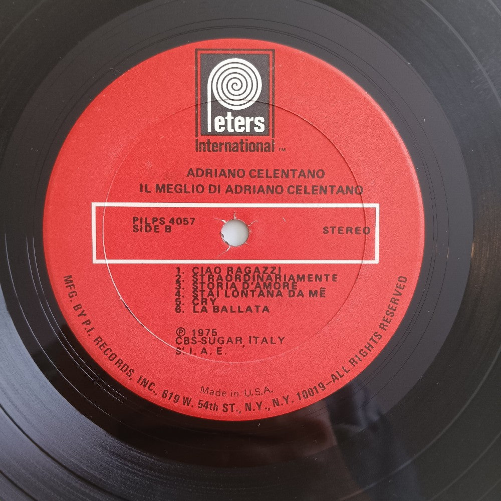 Adriano Celentano - Il Meglio Di Adriano Celentano - 1975 - PILPS 4057 - Used - VG++ - Vinyl