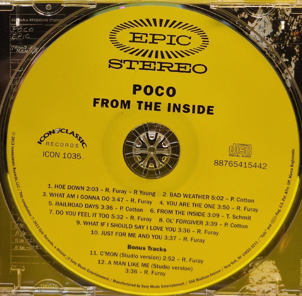 Poco - From The Inside - 2013 - ICON 1035 - Used - EX - CDs