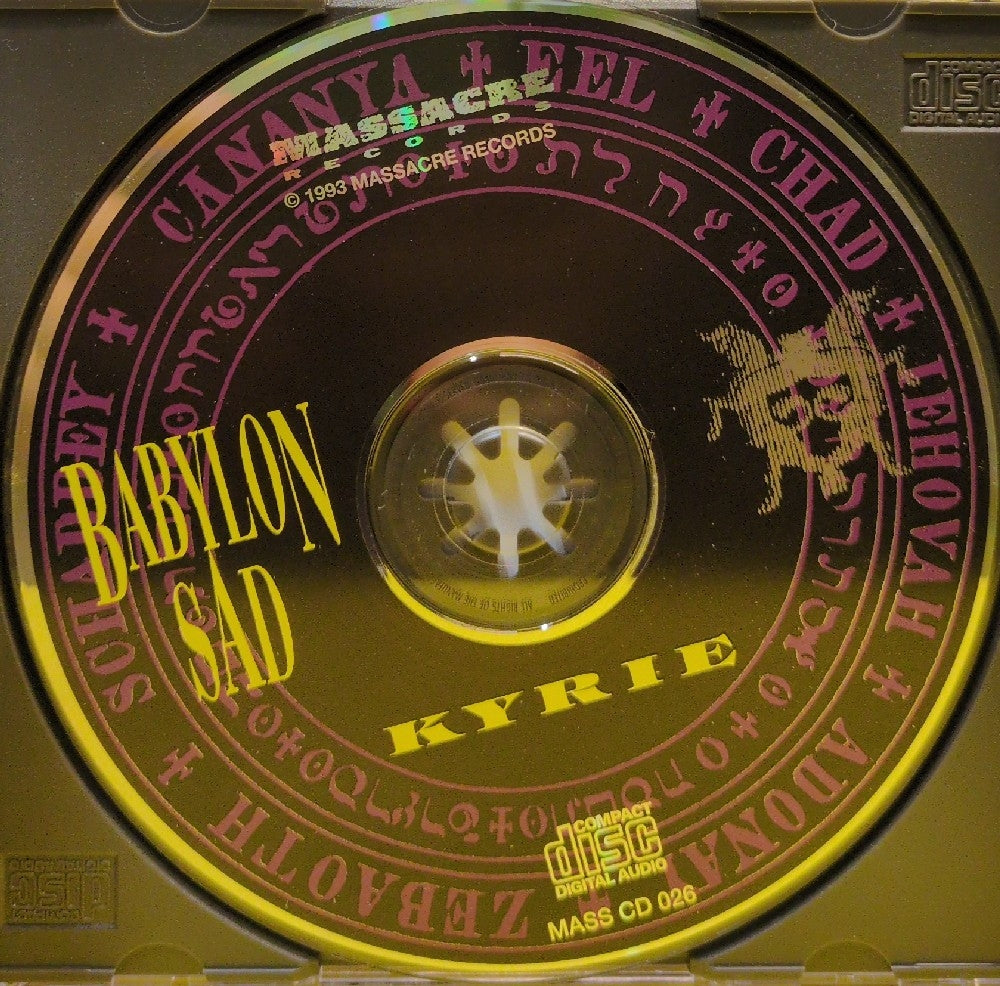 Babylon Sad - Kyrie - 1993 - MASS CD 026 - Used - EX - CDs - Promo