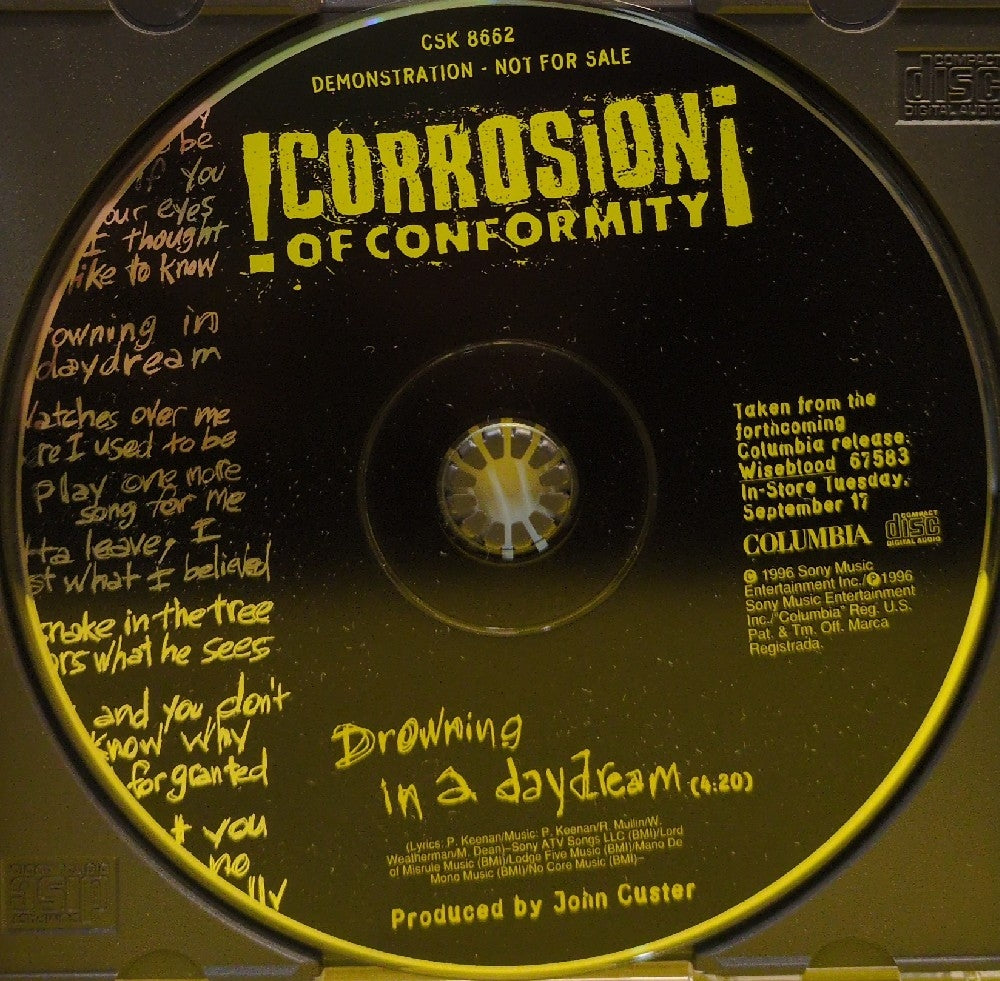 Corrosion Of Conformity - Drowning In A Daydream - 1996 - CSK 8662 - Used - EX - CDs - CD Single - Promo