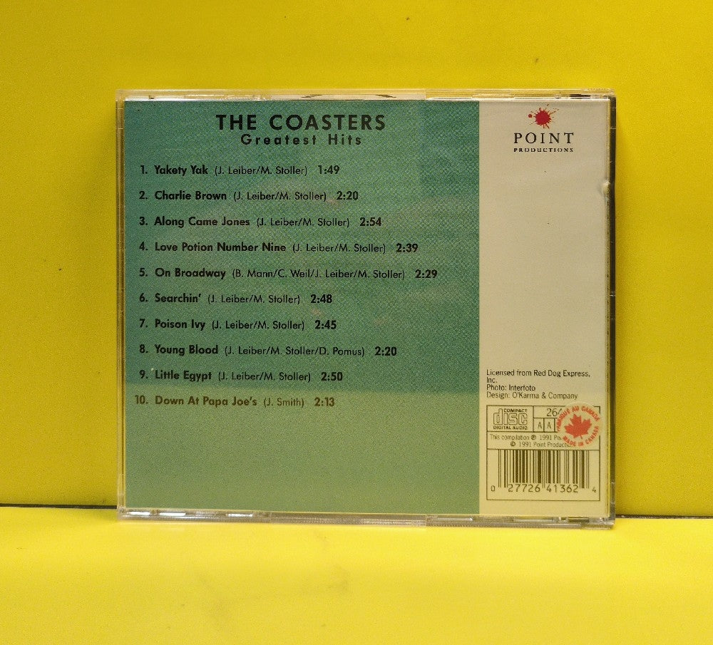The Coasters - Greatest Hits - 1991 - 2641362 - Used - EX - CDs - Canadian Import