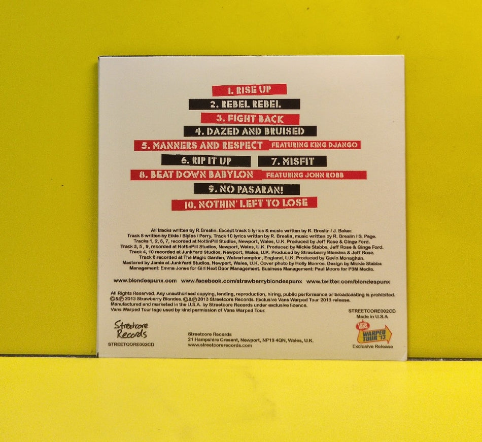 Strawberry Blondes - New Revolution - 2013 - 002CD - Used - EX - CDs - Vans Warped Tour 2013 Exclusive - Cardboard Sleeve