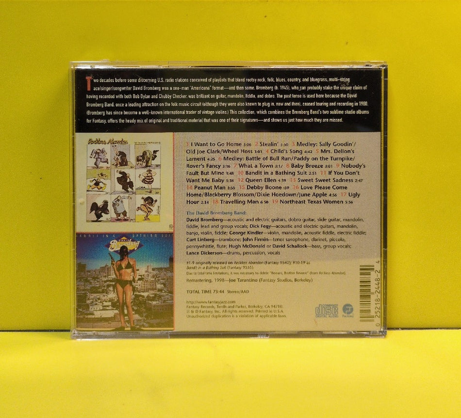 David Bromberg Band - Reckless Abandon / Bandit In A Bathing Suit - 1998 - FCD-24748-2 - Used - EX - CDs - Remastered