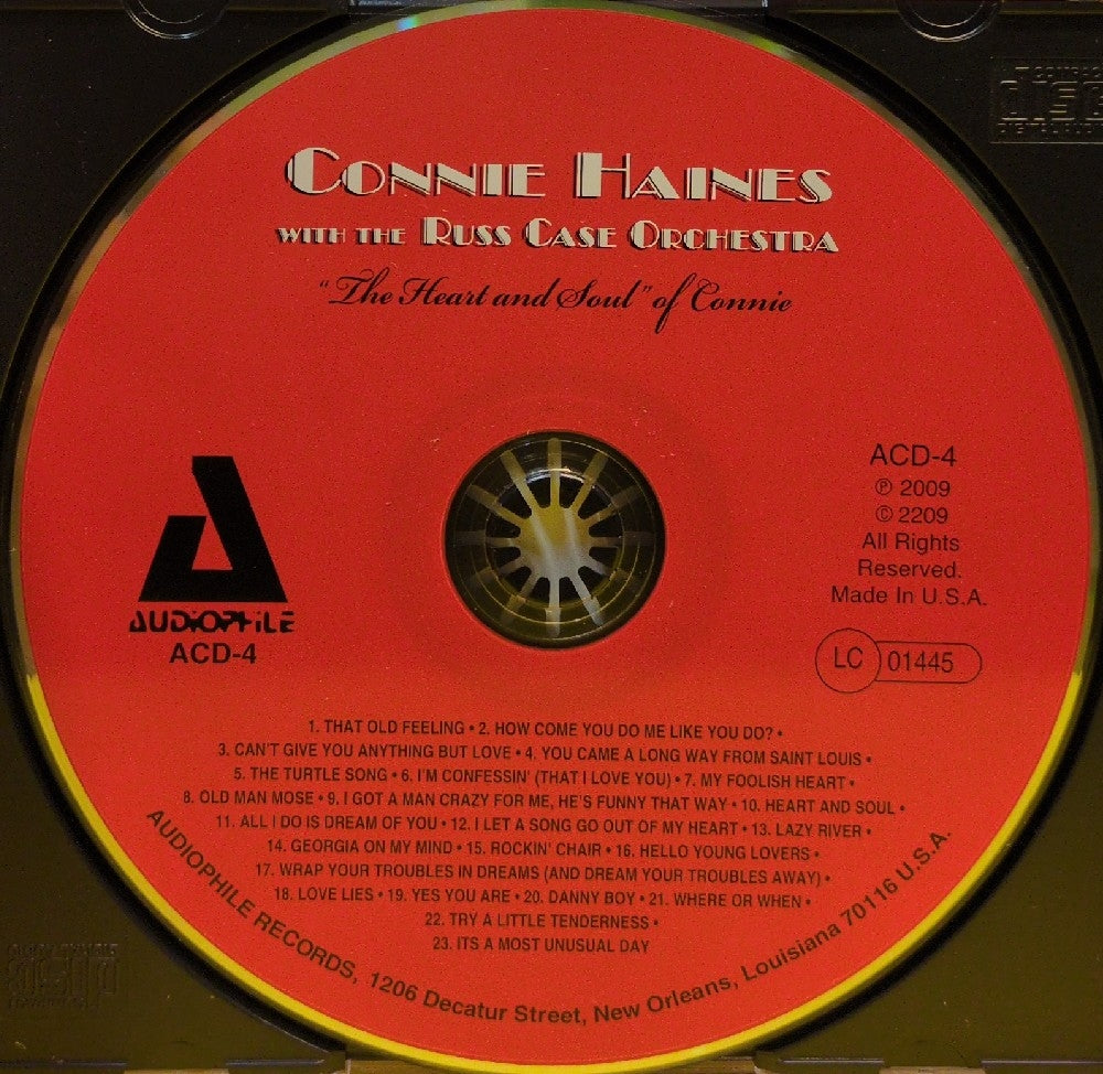 Connie Haines With The Russ Case Orchestra - Heart and Soul Of Connie - 2009 - ACD-4 - Used - EX - CDs
