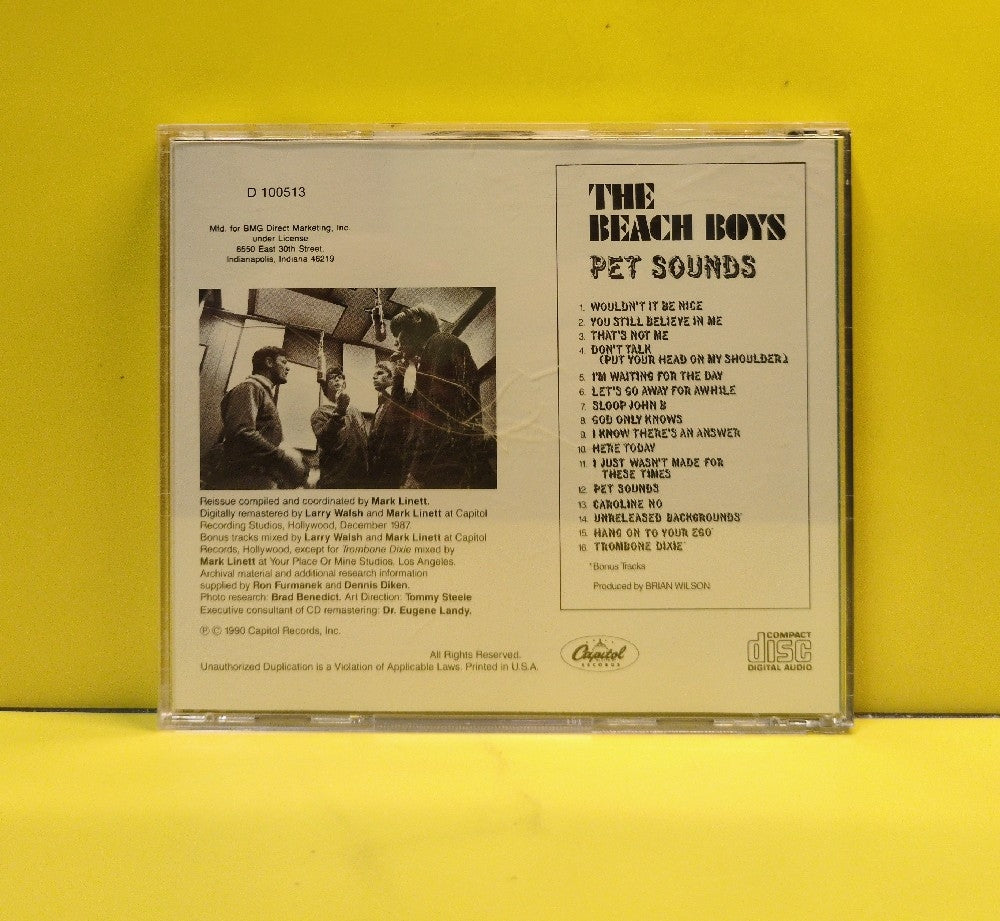 The Beach Boys - Pet Sounds - D 100513 - Used - EX - CDs - Reissue - BMG Club Edition