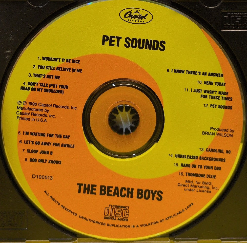 The Beach Boys - Pet Sounds - D 100513 - Used - EX - CDs - Reissue - BMG Club Edition