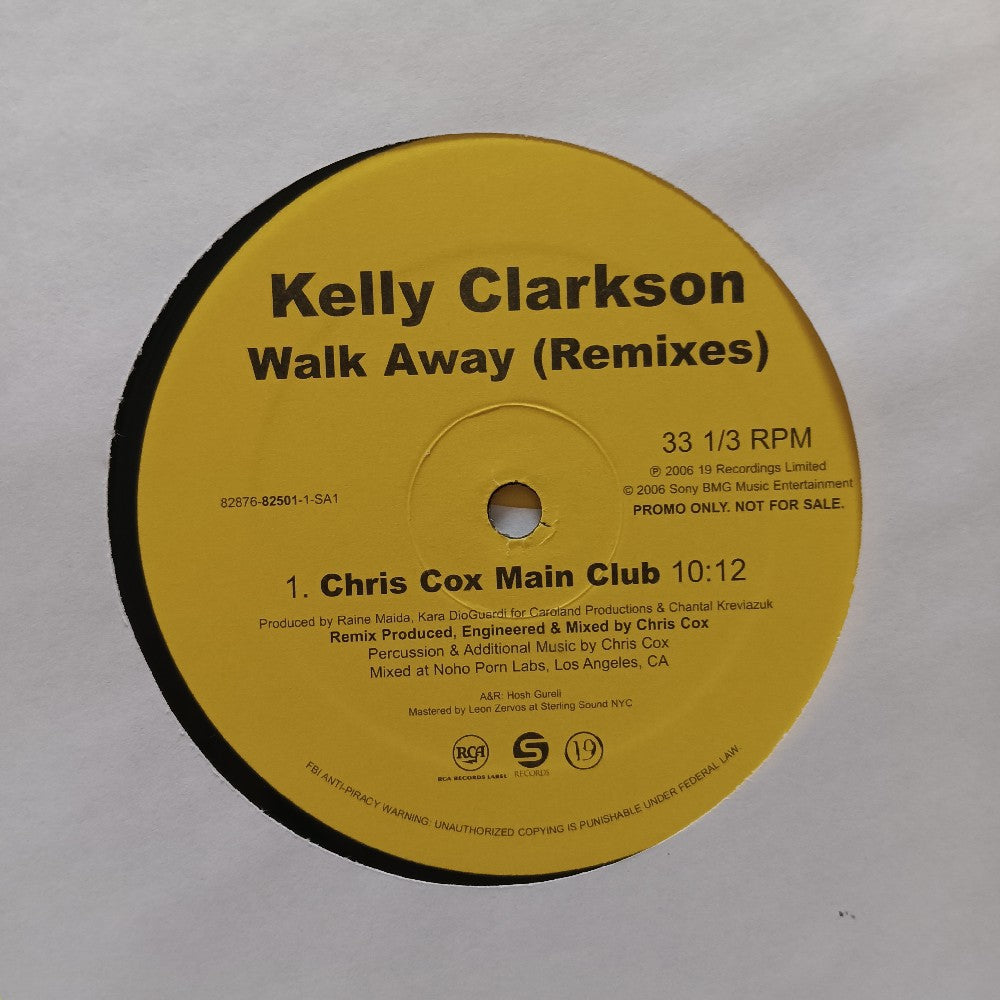 Kelly Clarkson - Walk Away (REMIXES) 2X 12" PROMO - 2006 - 8287682501 1 - Used - VG++ - Vinyl
