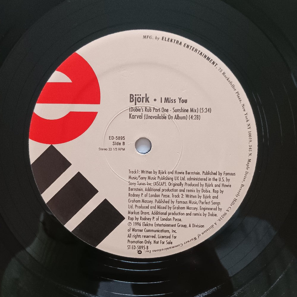 Bjork - I Miss You 12" PROMO - 1996 - ED 5895 - Used - VG++ - Vinyl
