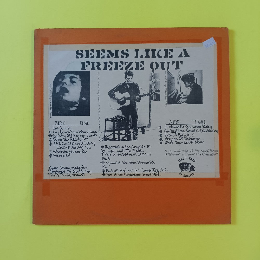 Bob Dylan - Seems Like A Freeze Out RED - 1971 - Used - VG++ - Vinyl