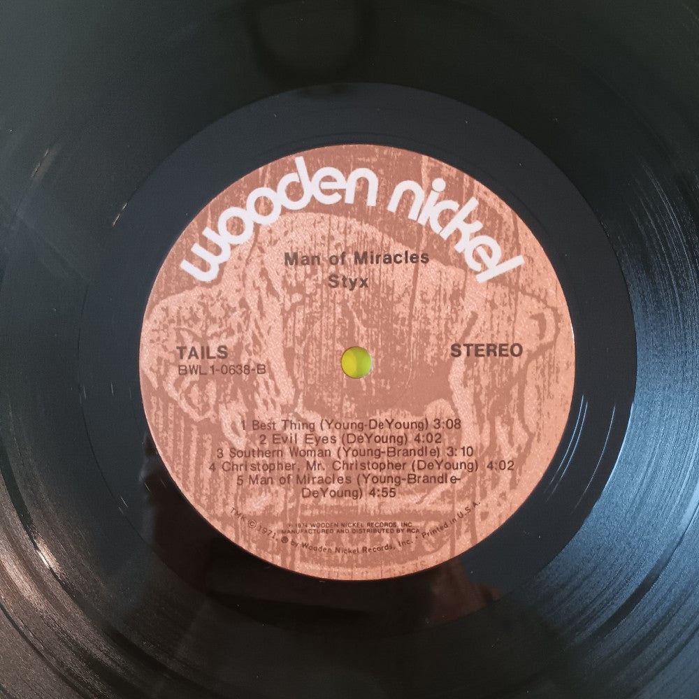 Styx - Man Of Miracles - 1974 - BXL1-0638 - Used - VG++ - Vinyl