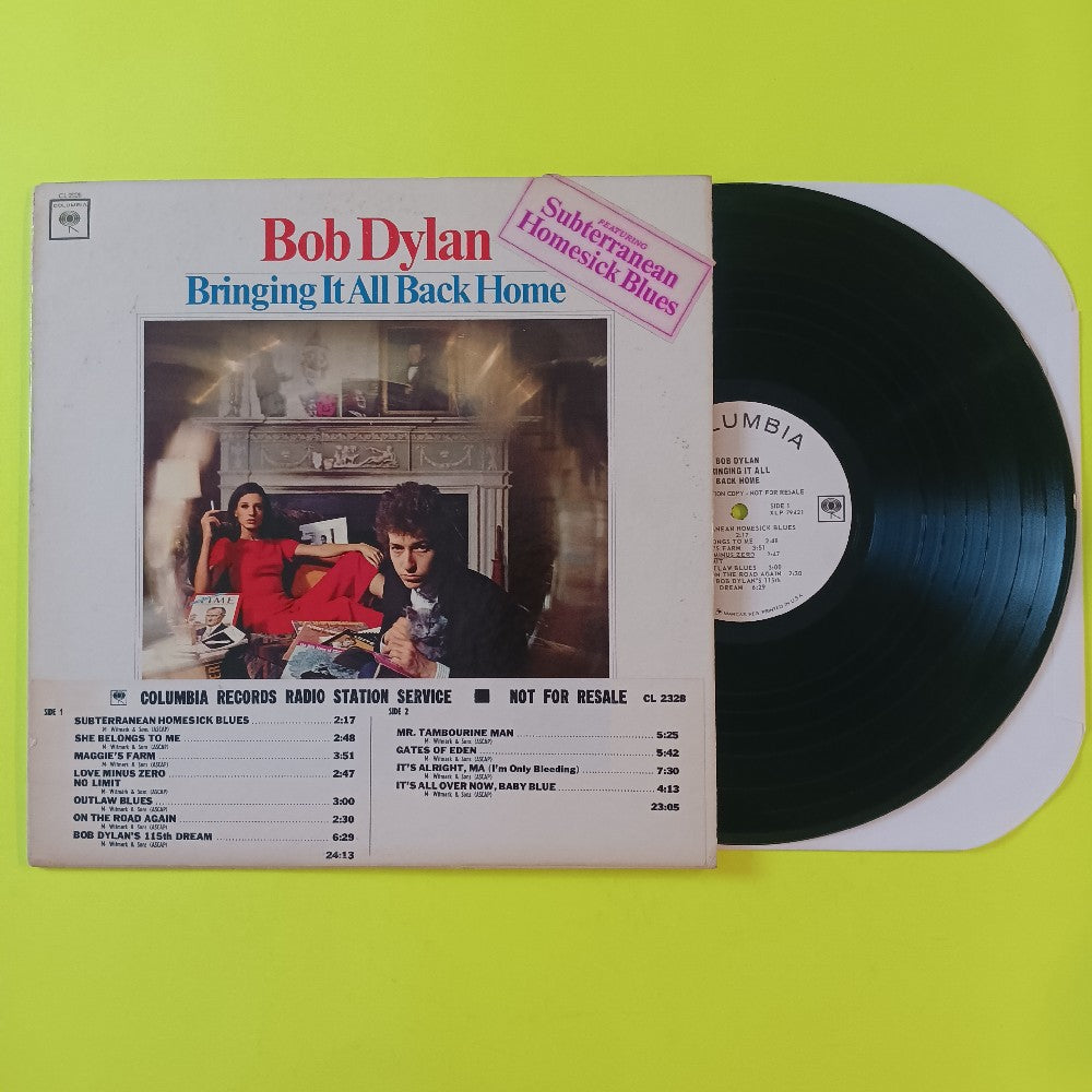 Bob Dylan - Bringing It All Baxk Home MONO PROMO - 1965 - CL 2328 - Used - VG++ - Vinyl