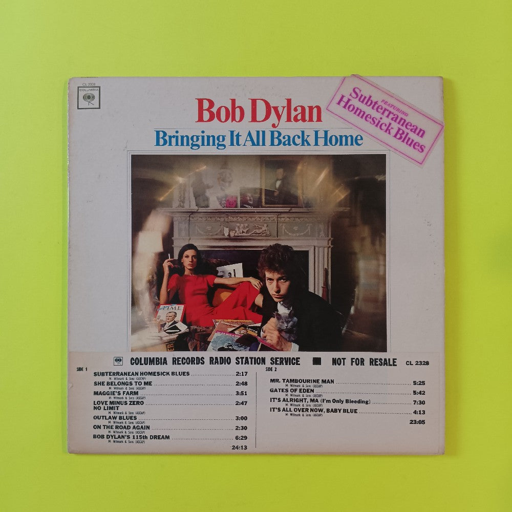 Bob Dylan - Bringing It All Baxk Home MONO PROMO - 1965 - CL 2328 - Used - VG++ - Vinyl