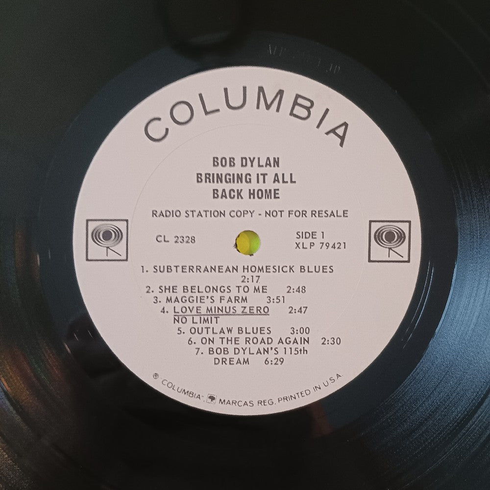 Bob Dylan - Bringing It All Baxk Home MONO PROMO - 1965 - CL 2328 - Used - VG++ - Vinyl