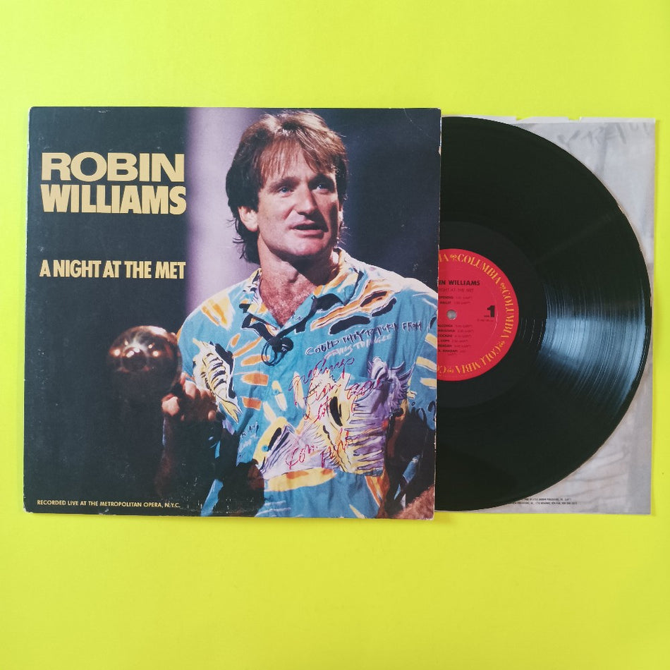 Robin Williams - A Night At The Met SIGNED PROMO - 1986 - FC 40541 - Used - VG++ - Vinyl