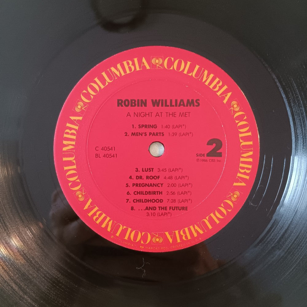 Robin Williams - A Night At The Met SIGNED PROMO - 1986 - FC 40541 - Used - VG++ - Vinyl