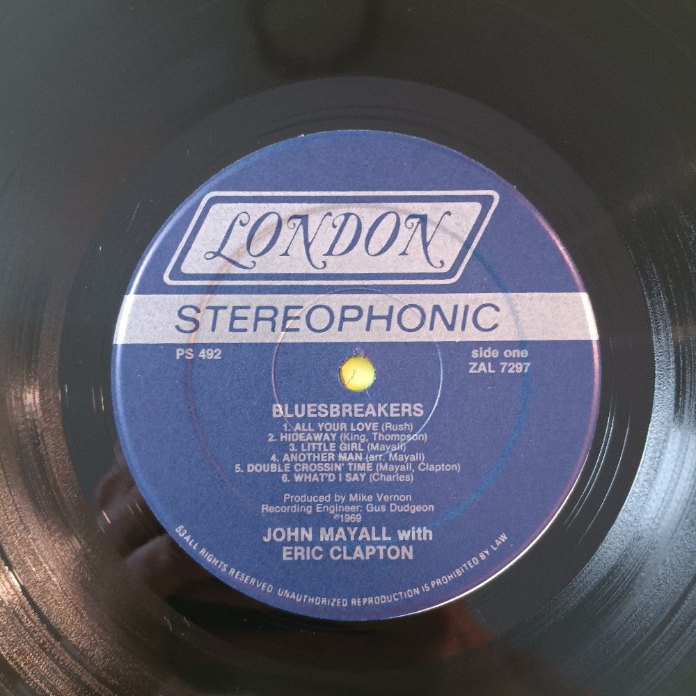 John Mayall & Eric Clapton - Blues Breakers 1980s Pressing - PS 492 - Used - EX - Vinyl