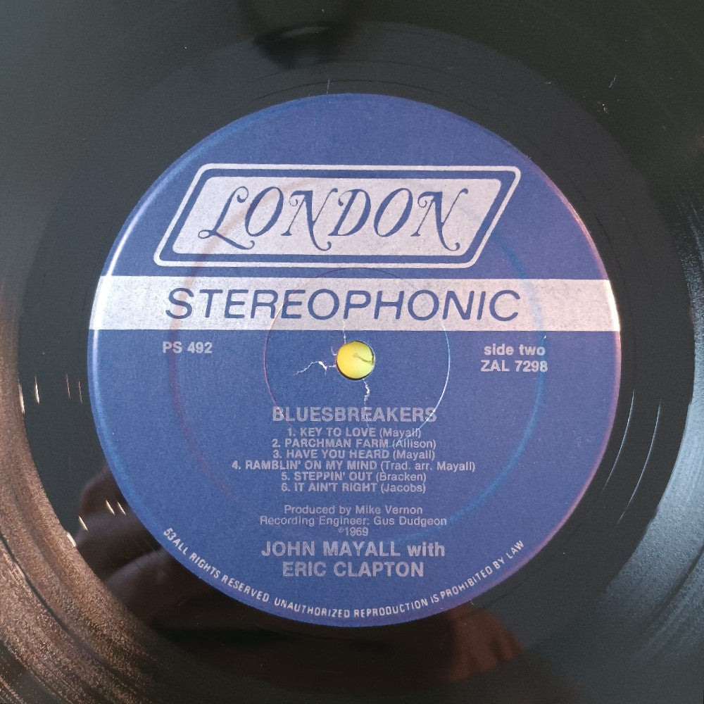 John Mayall & Eric Clapton - Blues Breakers 1980s Pressing - PS 492 - Used - EX - Vinyl