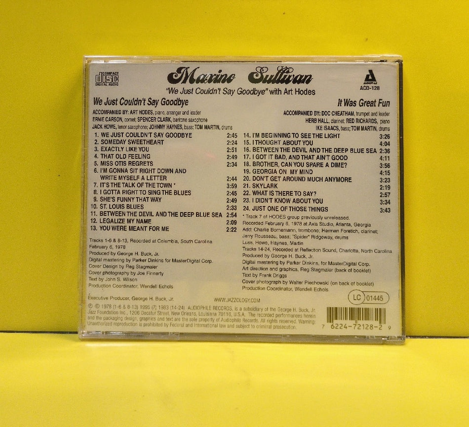 Maxine Sullivan - We Just Couldn't Say Goodbye - 1995 - ACD-128 - New - Sealed - CDs
