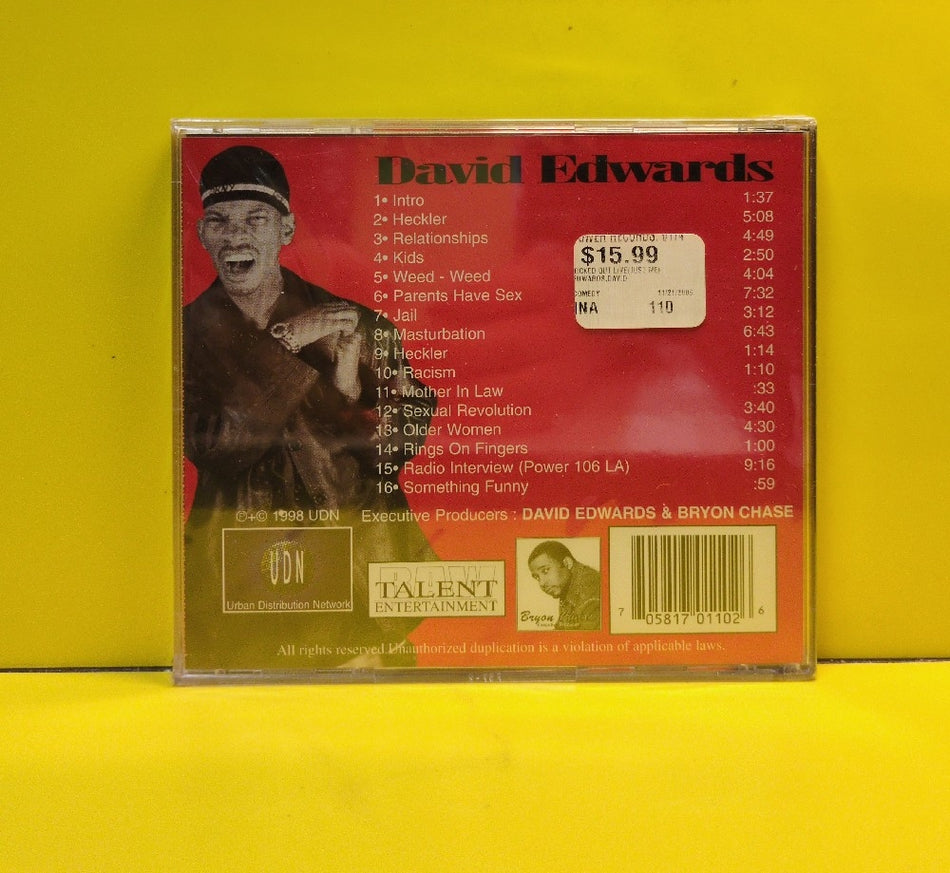 David Edwards - Kicked Out Live Just Me - 1998 - SB 701102 - New - Sealed - CDs