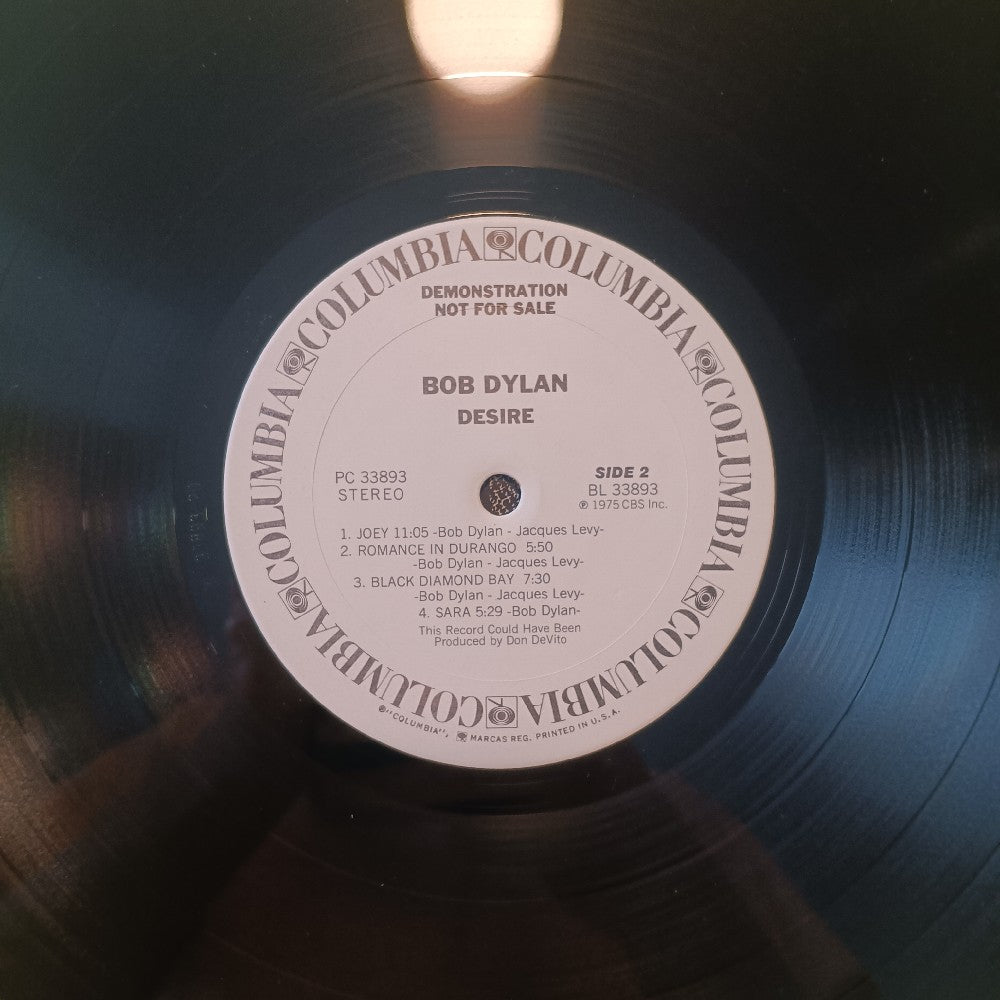 Bob Dylan - Desire PROMO - 1976 - PC 33893 - Used - VG++ - Vinyl