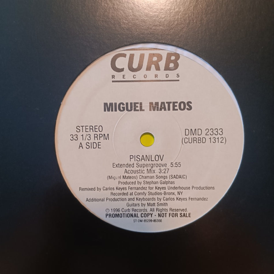 Miguel Mateos - Pisanlov 12" PROMO - 1996 - DMD 2333 - Used - EX - Vinyl