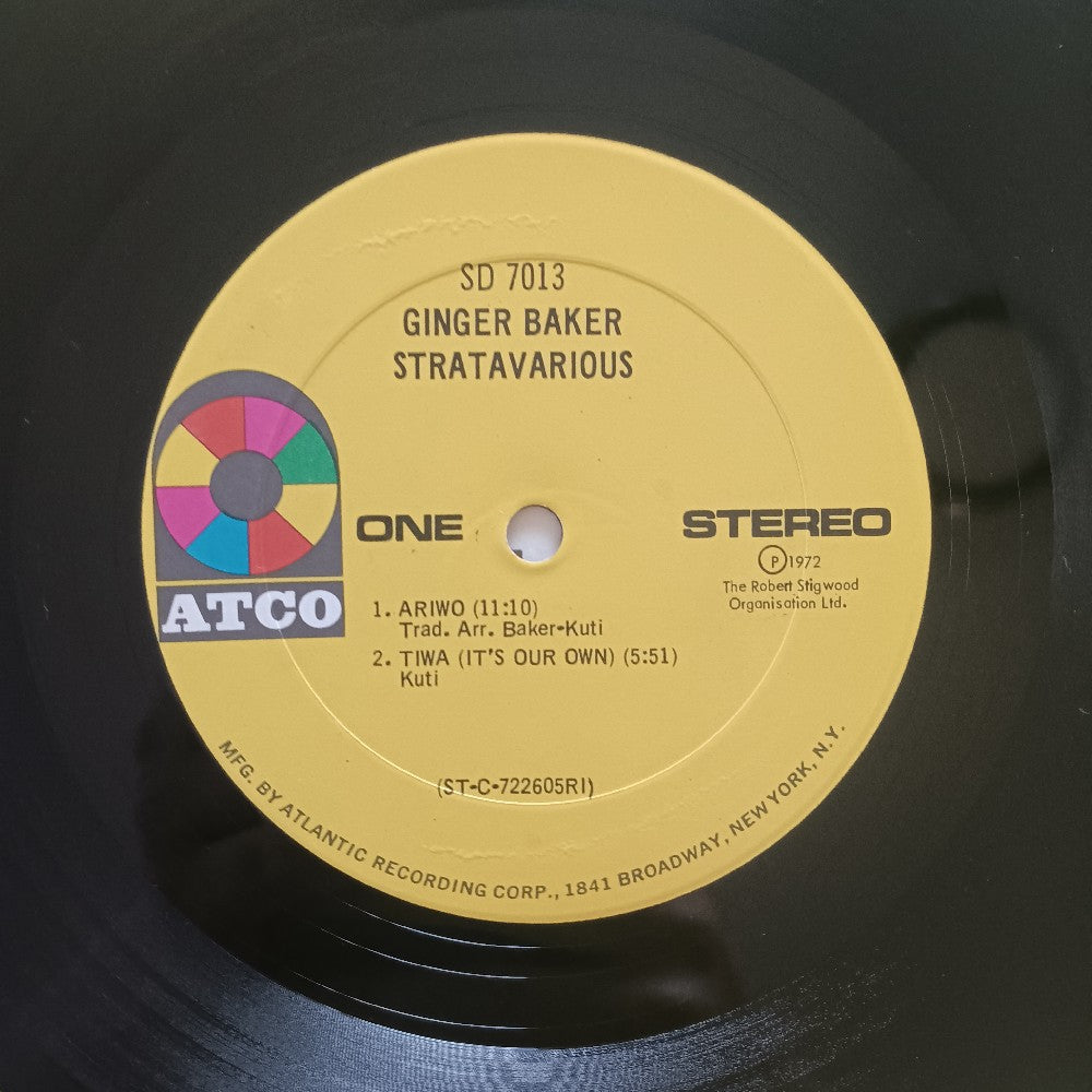 Ginger Baker - Stratavarious - 1972 - SD 7013 - Used - EX - Vinyl