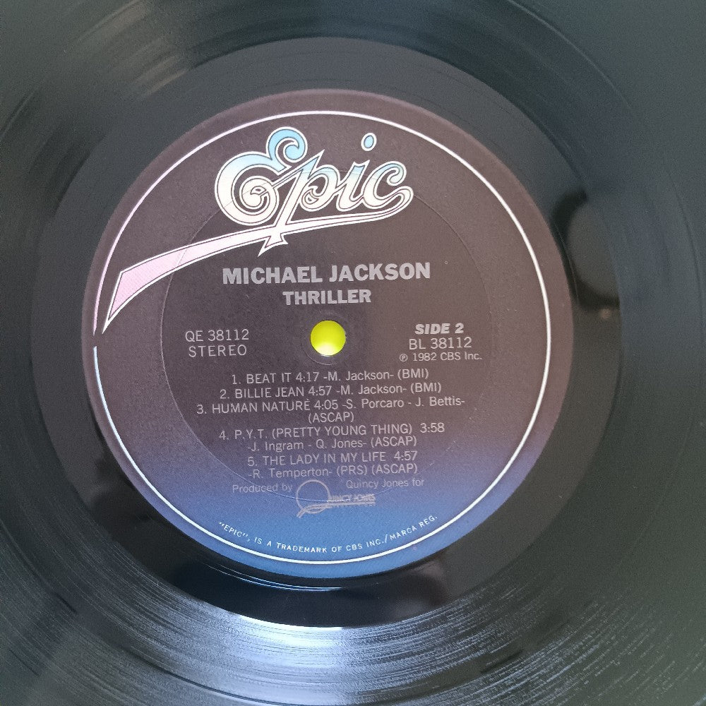 Michael Jackson - Thriller OG NO CO-PRODUCER CREDIT - 1982 - QE 38112 - Used - NM - Vinyl